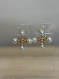 Pearl Cross Earrings