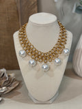 Linked Chain and Pearl Choker