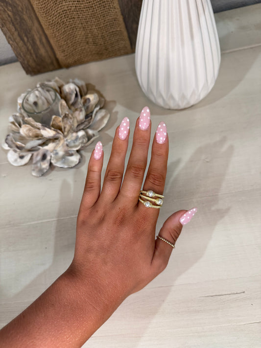 3 Row Pearl Ring