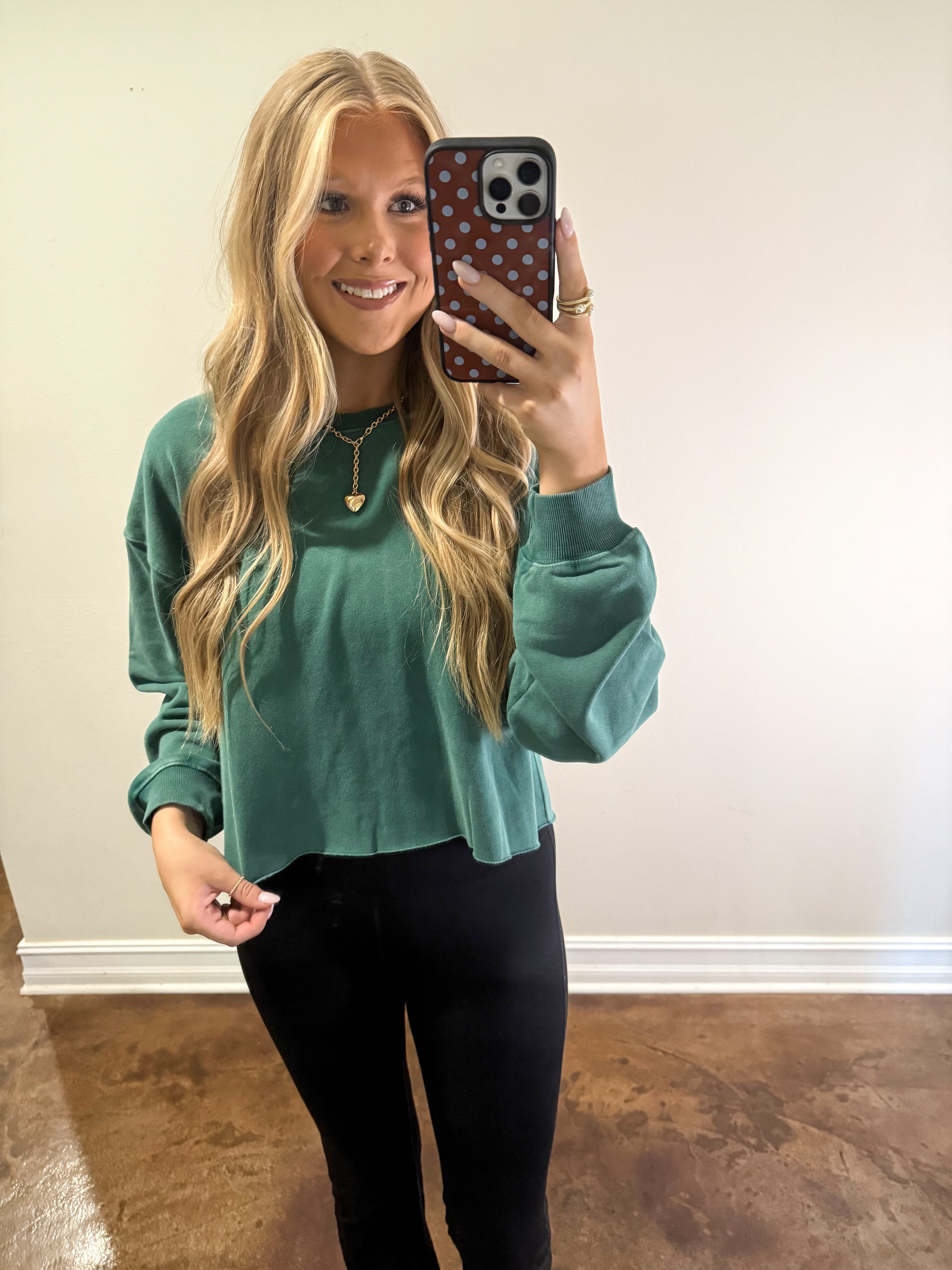 Harley Hemmed Pullover (Green)