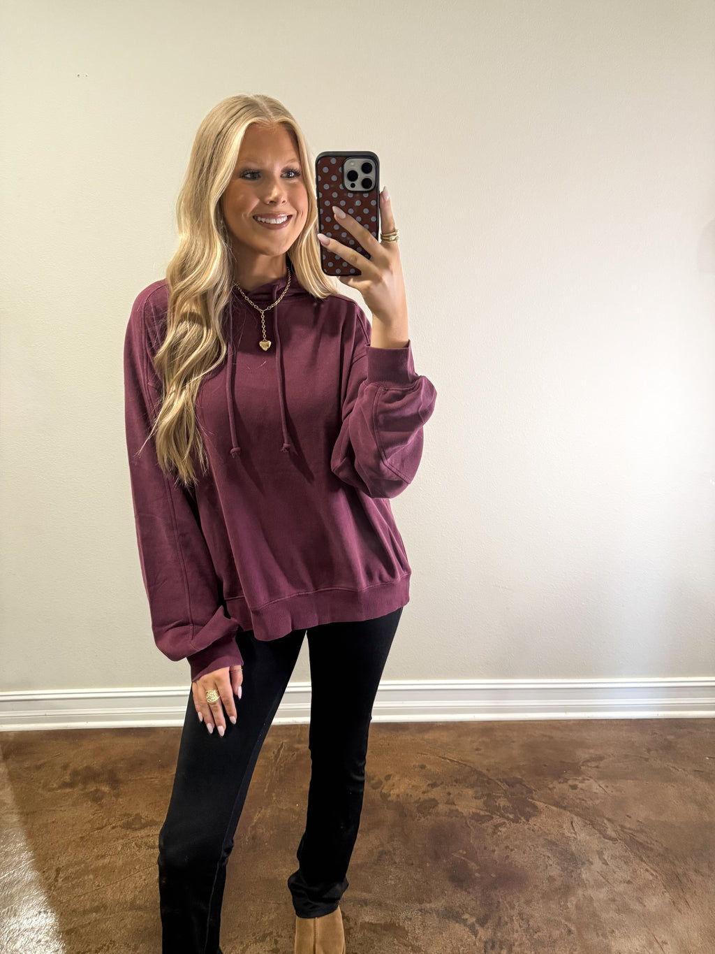 Harper Hoodie (Dark Cherry)