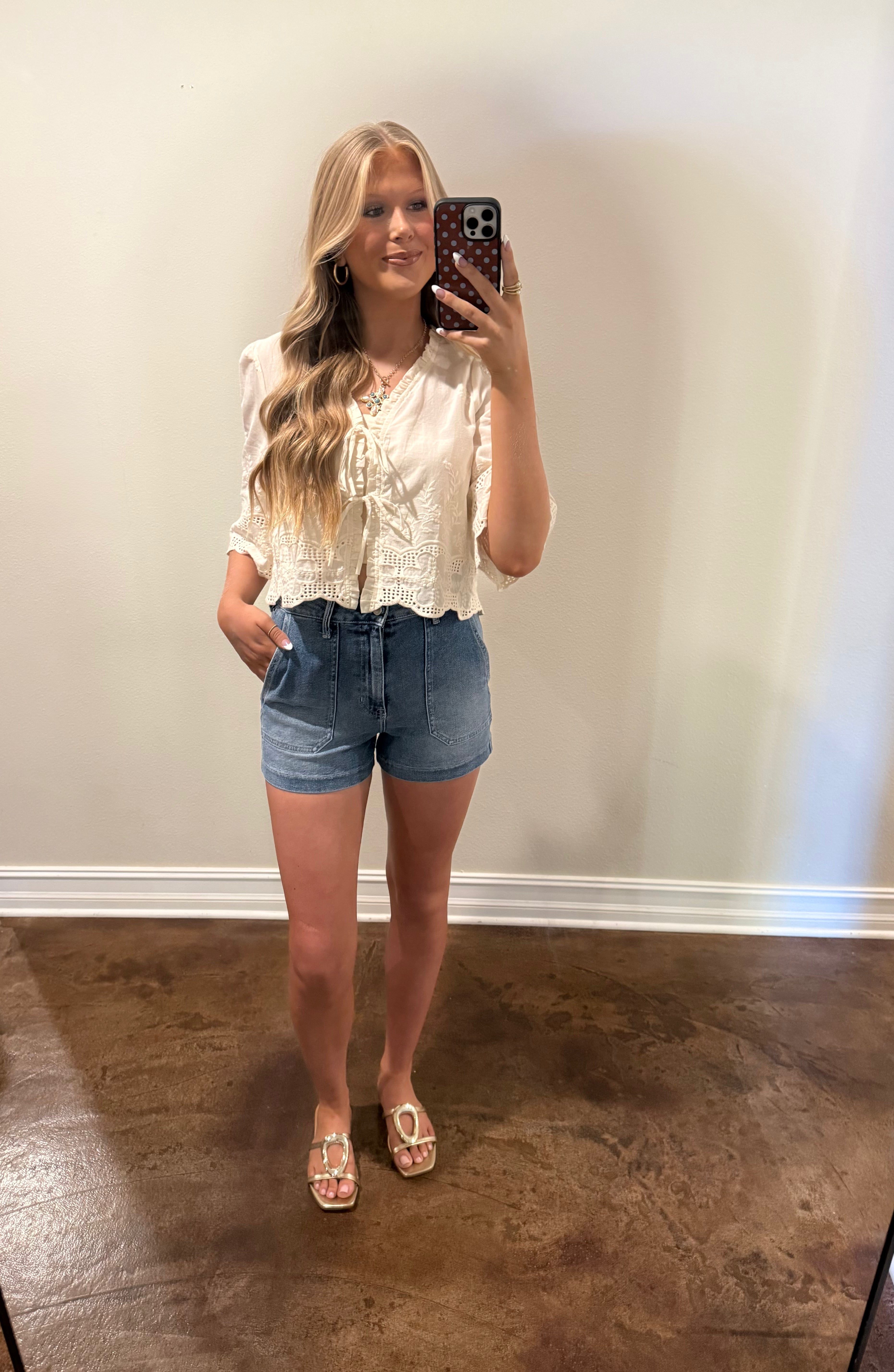 Ivory Eyelet Top