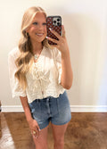 Ivory Eyelet Top