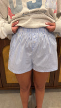 Breeze Blue Striped Shorts