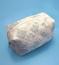 Blue Floral/Ivory Cosmetic Pouch