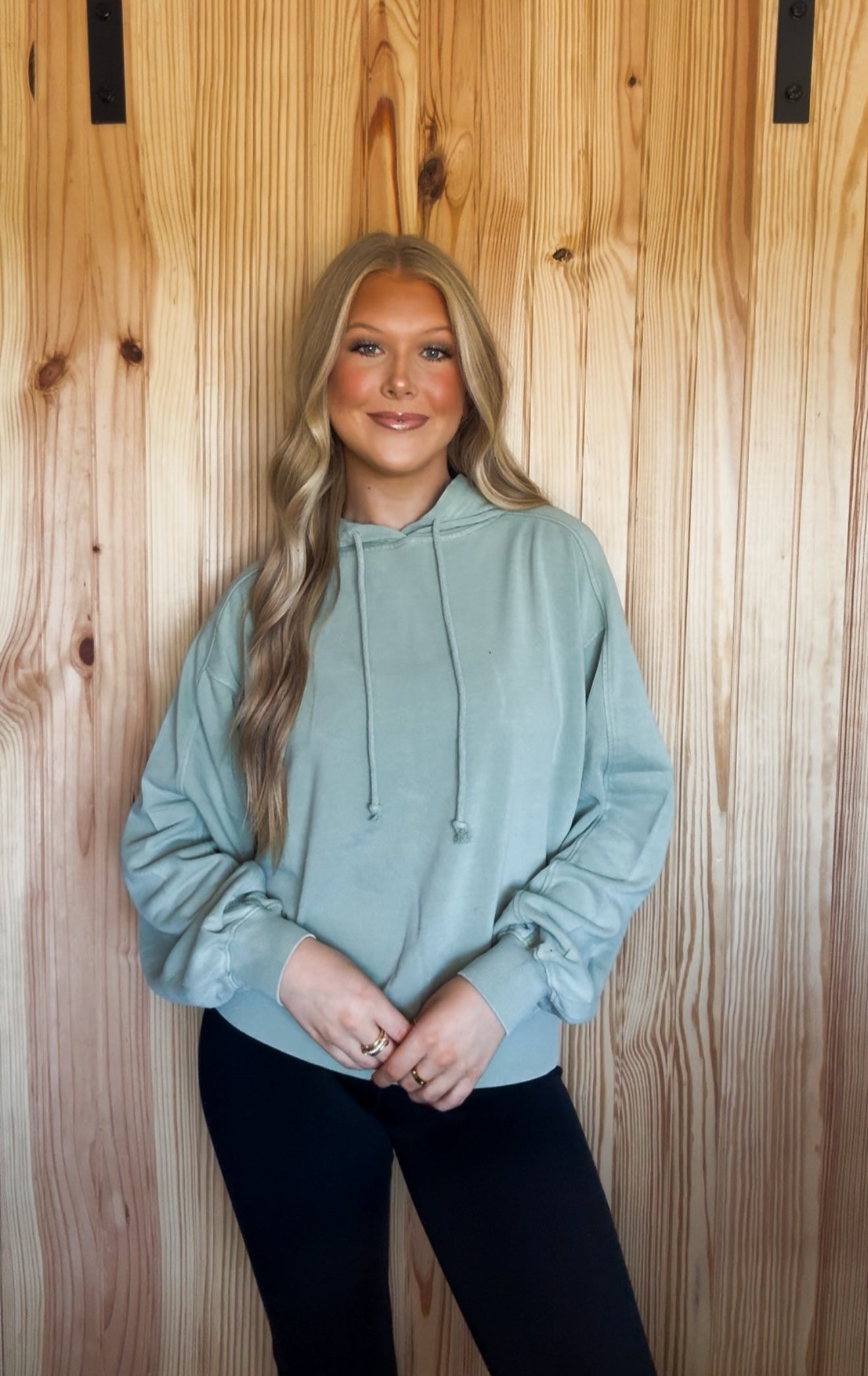 Harper Hoodie in Sage Green