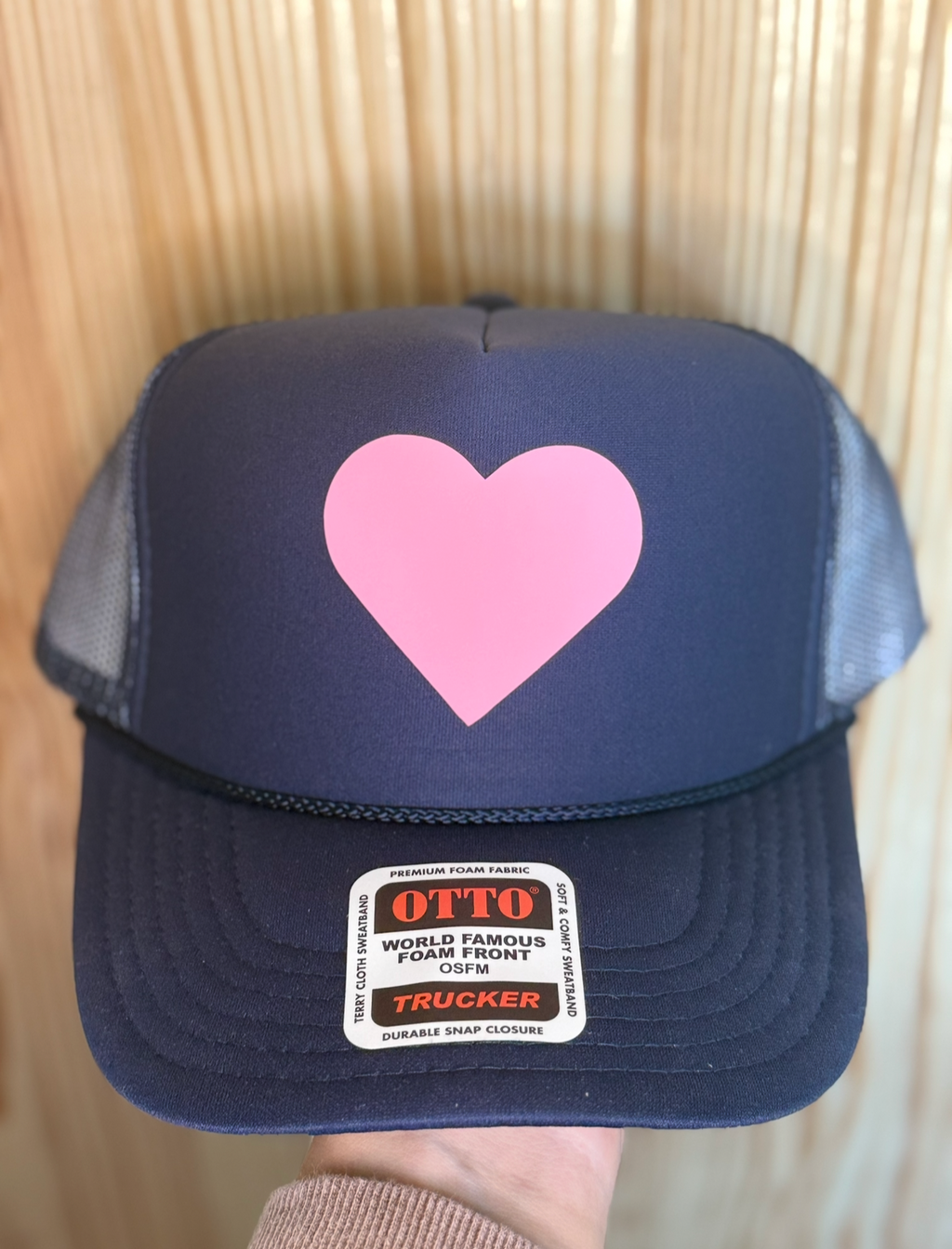 Lover Girl Hat in Navy/ Light Pink