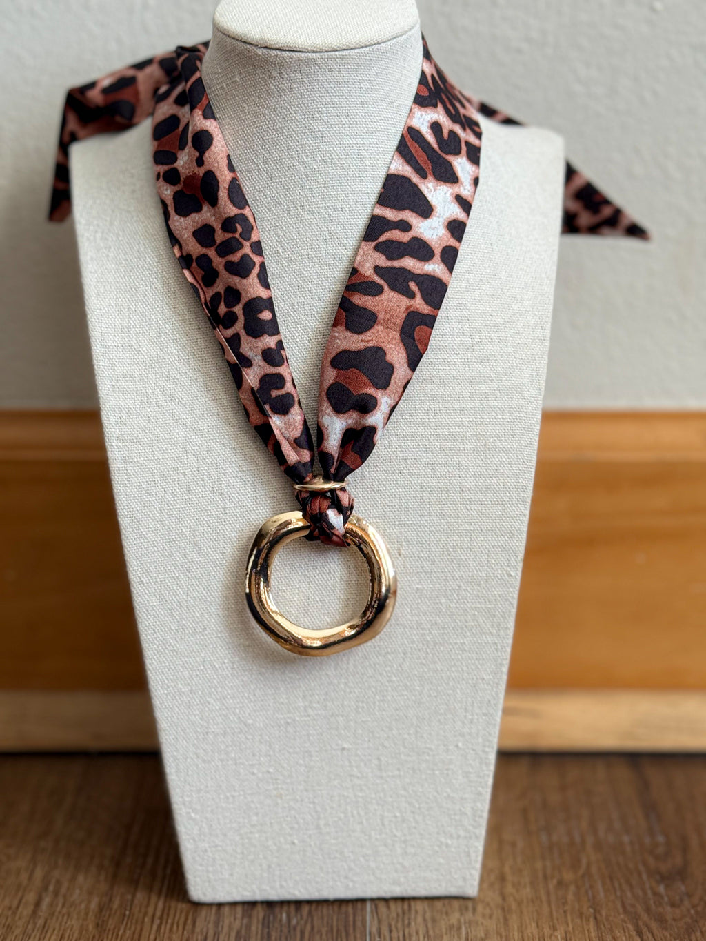 Cheetah Girl Scarf Necklace