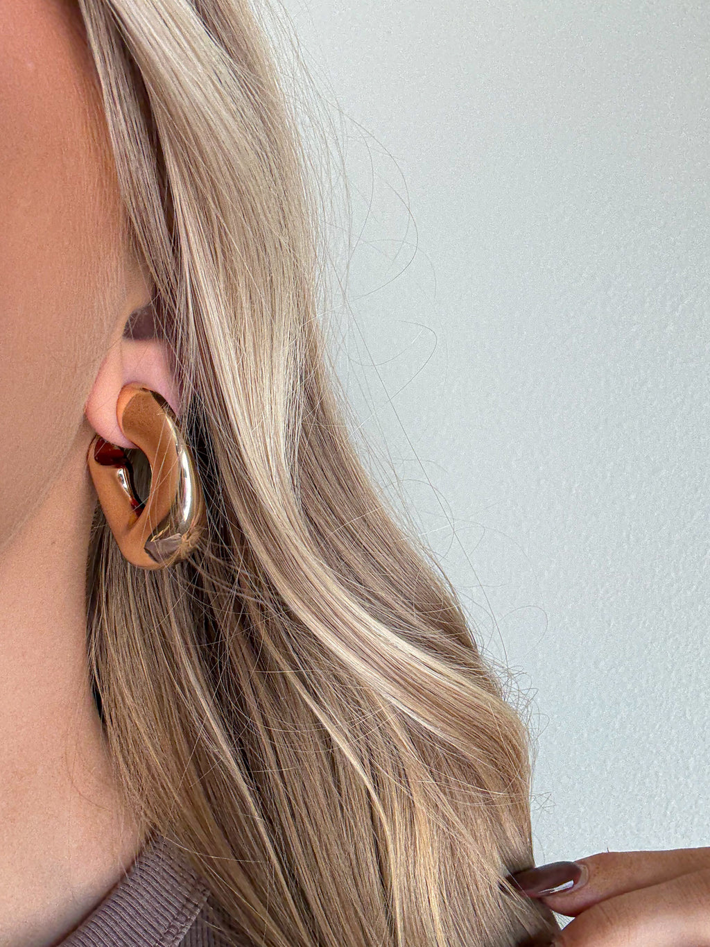 Bold Wavy Hoops